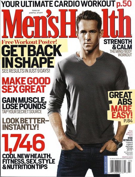 Ryan Reynolds Doubles Up On Men's Health 