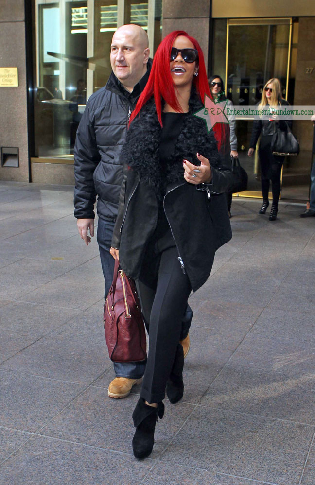 rihanna with red hair loud. Not a fan of the the red hair