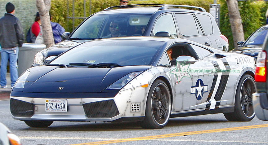  his custom Lamborghini Gallardo in Los Angeles California Chris Brown