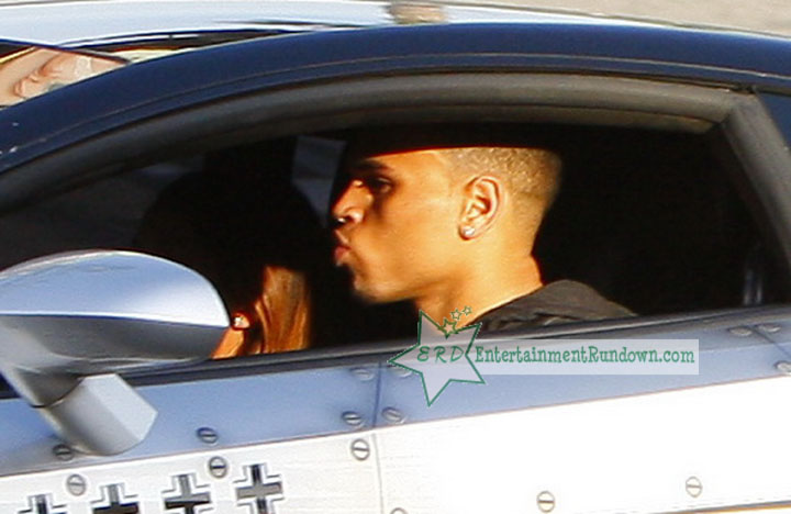 Chris Brown and his girlfriend Karrueche Tran were spotting riding in his 