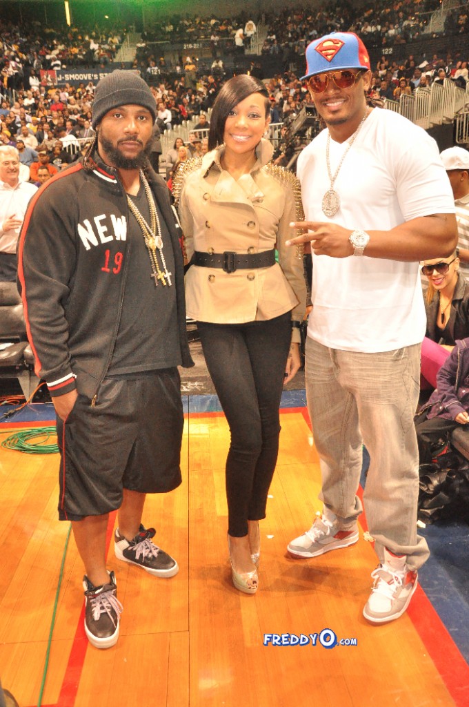 Monica & Family At Hawk-laker Game 