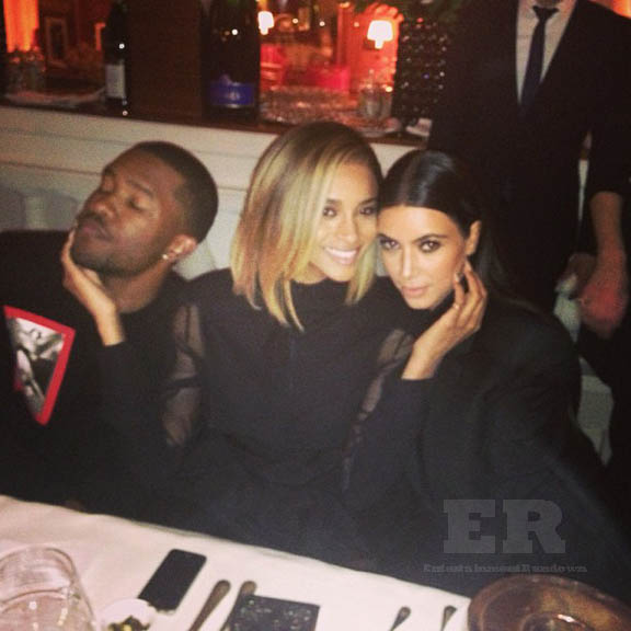 Kim Kardashian Ciara Frank Ocean Fashion Week Paris 2013